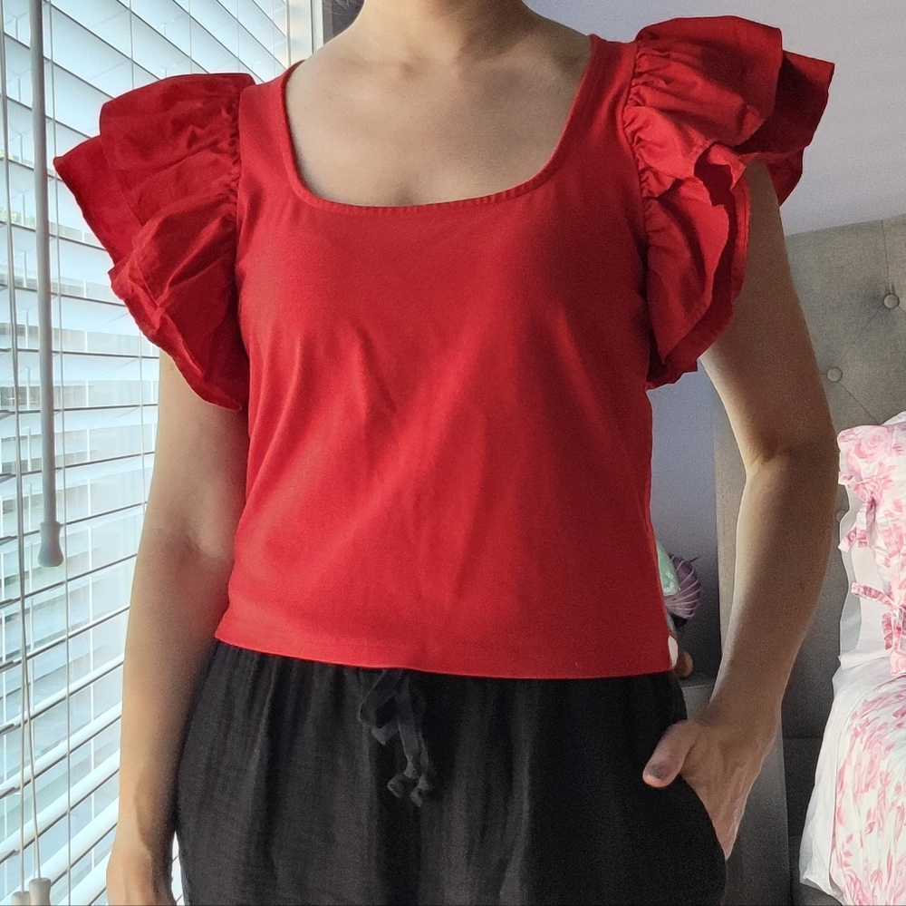 A New Day Ruffle Top - Picture 2 of 7